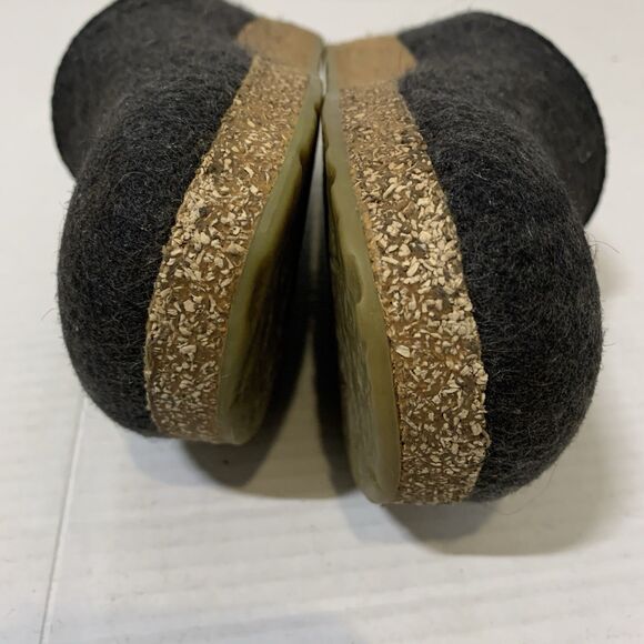 Haflinger Womens 39 Grizzley Clogs Mules Wool Felt Dark Grey - Picture 6 of 8